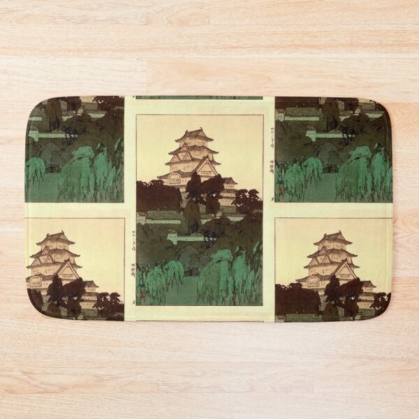Item preview, Himeji Castle in the Evening Style 2 by Yoshida Hiroshi : Tranquil Japanese Poster designed and sold by artofuniverse.