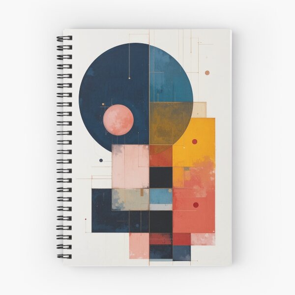 Item preview, Bauhaus Pulse: Non-Objective Color Blocks in Crimson, Indigo and Warm Ochre designed and sold by mrpuchleitner.