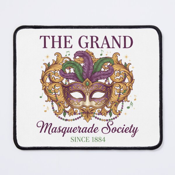 Item preview, Vintage Mardi Gras Masquerade Society – Elegant Carnival Mask Retro New Orleans Party designed and sold by justyna-s28.