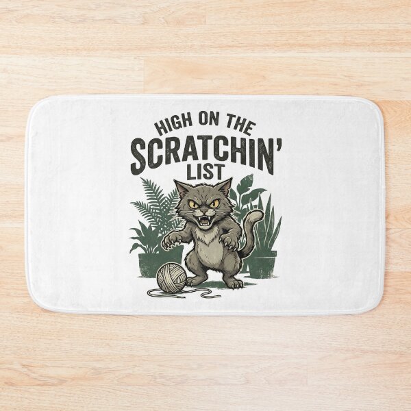 Item preview, High on the Scratchin' List Grumpy Cat Distressed Grunge Humor designed and sold by chattsuede.
