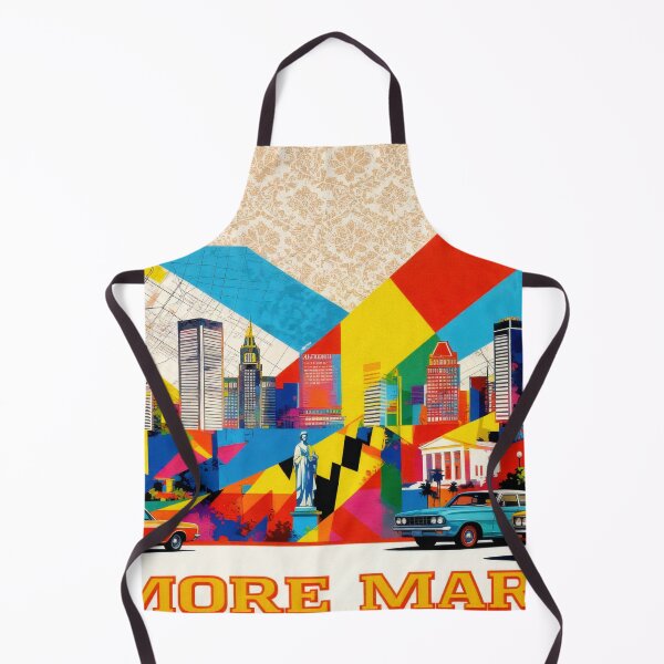 Item preview, baltimore skyline coloful collage designed and sold by BekimART2.