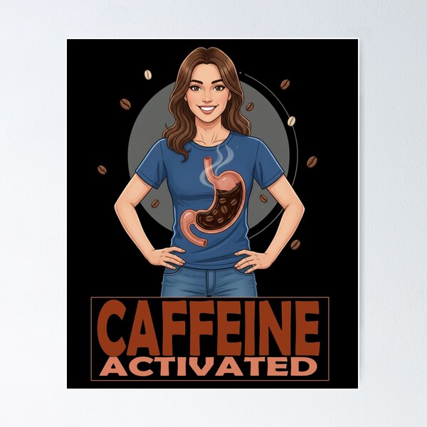 Item preview, Caffeine activated woman designed and sold by ARIVONTEE.