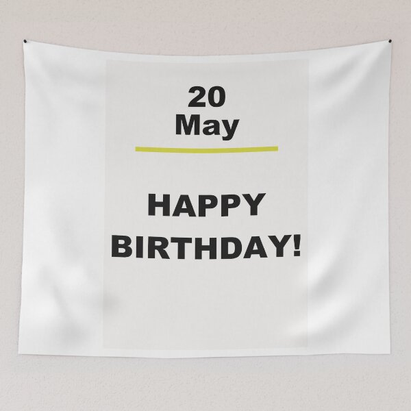 Item preview, Minimalist Happy Birthday Design — May 20 designed and sold by ariksworld.