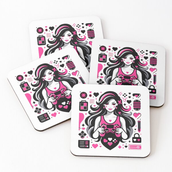 Item preview, Kawaii Gamer Girl Pink Controller Gaming Design designed and sold by DrawDrip.