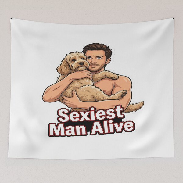 Item preview, Jonathan Bailey & Dog – The Sexiest Man Alive – Fan Art designed and sold by Gurjeetpixelart.