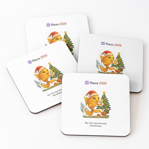 Item preview, Pisces Zodiac 2026 — New Year is for Dreaming and Drinking designed and sold by PrintJoy2025.