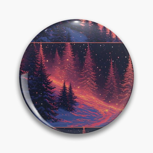 Item preview, Mystical winter forest landscape with stars and night designed and sold by Mianku | Für das Leben.