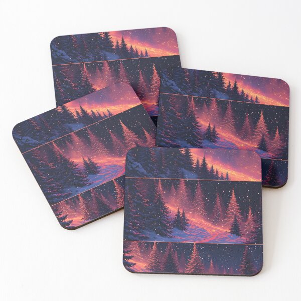 Item preview, Mystical winter forest landscape with stars and night designed and sold by Mianku | Für das Leben.