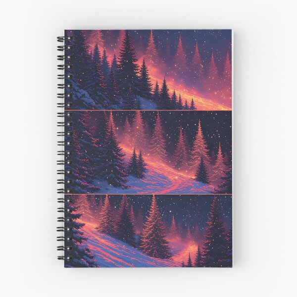 Item preview, Mystical winter forest landscape with stars and night designed and sold by Mianku | Für das Leben.