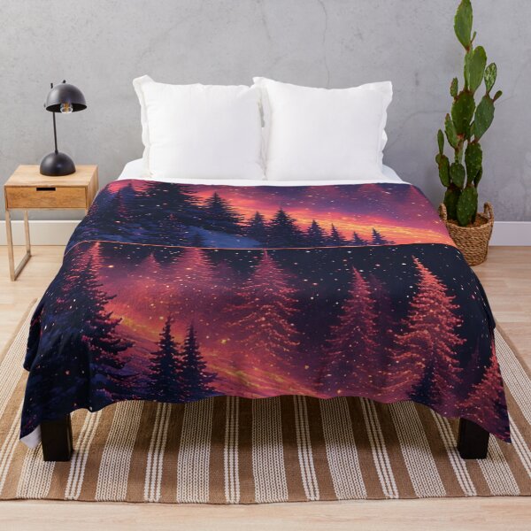 Item preview, Mystical winter forest landscape with stars and night designed and sold by Mianku | Für das Leben.