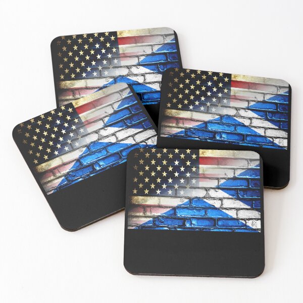 Item preview, Scottish American Flag Fusion | Scotland USA Heritage Gift designed and sold by Loom on the Loch.