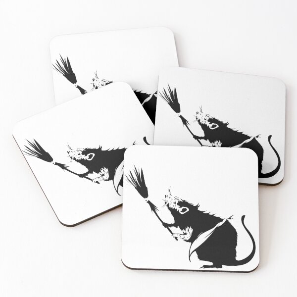 Item preview, Stencil Rat Sweeping Up With A Broom designed and sold by DonVivaldo.