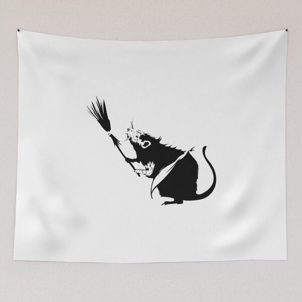 Item preview, Stencil Rat Sweeping Up With A Broom designed and sold by DonVivaldo.