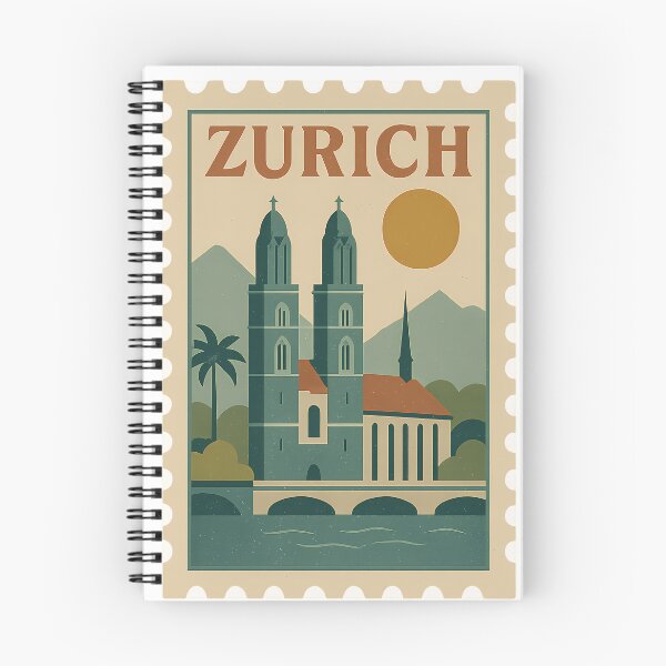 Item preview, Vintage Zurich Stamp Design | Retro Swiss Postmark Art | Classic Travel-Inspired Zurich City Aesthetic designed and sold by PaintedPixels01.