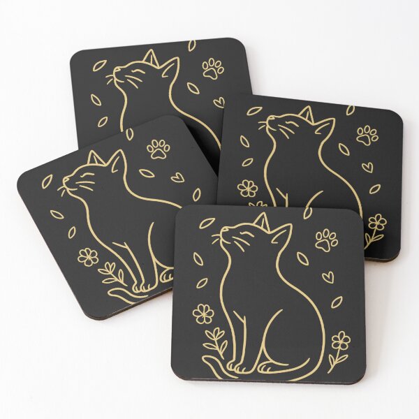 Item preview, Hopeful Cat Memorial Art – Feminine Floral Line Art for Cat Moms & Cat Dads – Pet Loss Tribute Design designed and sold by zevorgue.