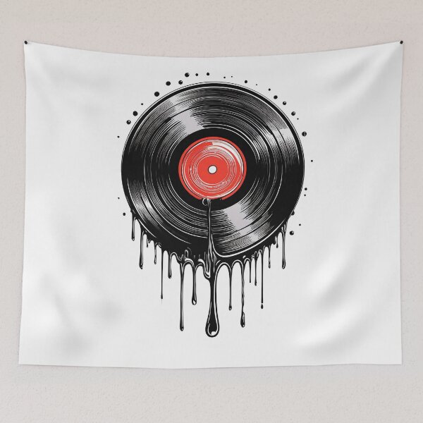 Item preview, Retro Melting Record Rhythm - Vinyl Record Designs designed and sold by RockitBaby.