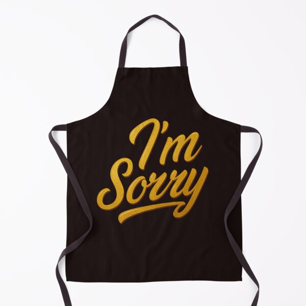 Item preview, I’m Sorry – Elegant Gold Apology Typography Design designed and sold by ArtVoyageShop.