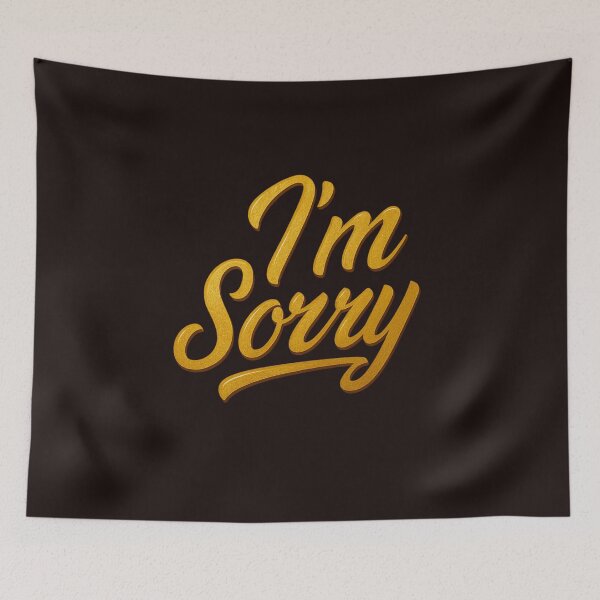 Item preview, I’m Sorry – Elegant Gold Apology Typography Design designed and sold by ArtVoyageShop.