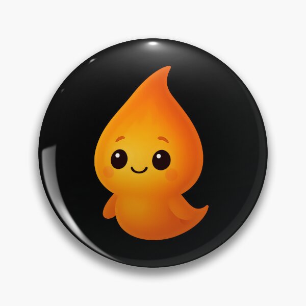 Item preview, Fire Spirit – Cute Kawaii Flame Character Design designed and sold by VickeeOfficial.