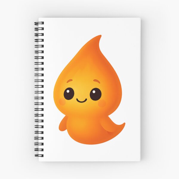 Item preview, Fire Spirit – Cute Kawaii Flame Character Design designed and sold by VickeeOfficial.