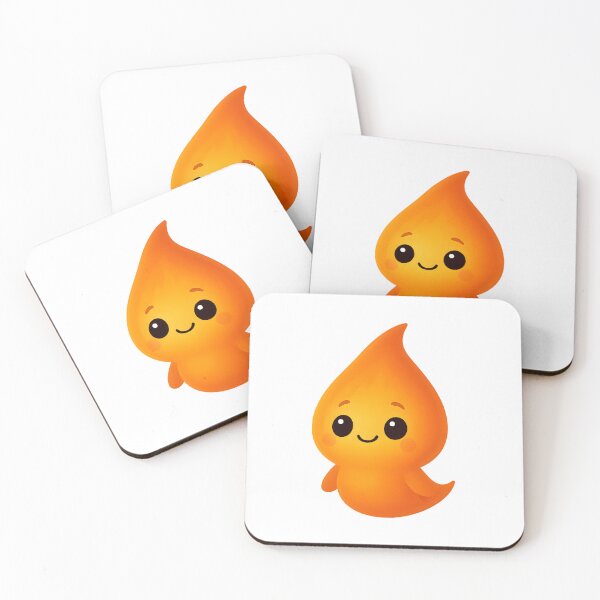 Item preview, Fire Spirit – Cute Kawaii Flame Character Design designed and sold by VickeeOfficial.