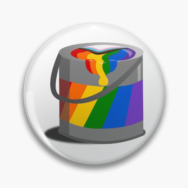 Item preview, Proud Paint Pride Flag in a Bucket designed and sold by HarveyHandcraftsandDesigns.