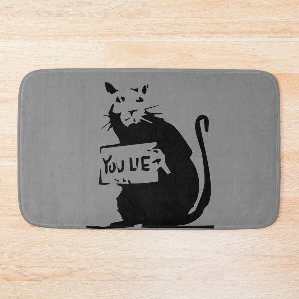 Item preview, Stencil Rat Holding Sign Saying YOU LIE designed and sold by DonVivaldo.