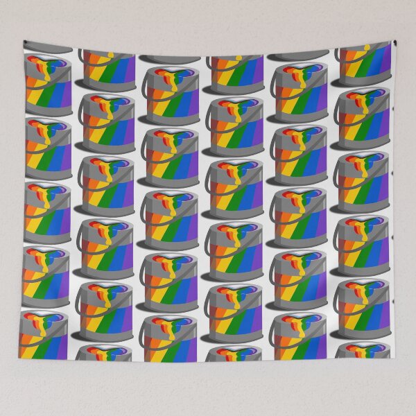 Item preview, Proud Paint Pride Flag in a Bucket designed and sold by HarveyHandcraftsandDesigns.