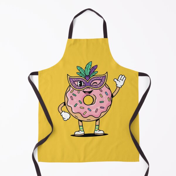 Item preview, Mardi Gras Donut Mascot – Cute Carnival Mask Donut Character Funny Party designed and sold by justyna-s28.