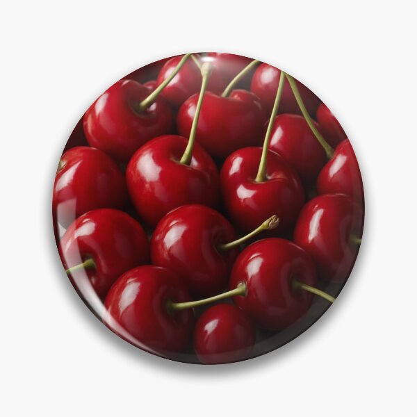 Item preview, Juicy red cherries on a sumptuous silver tray – Realistic 3D food art design designed and sold by MrsMimpi.