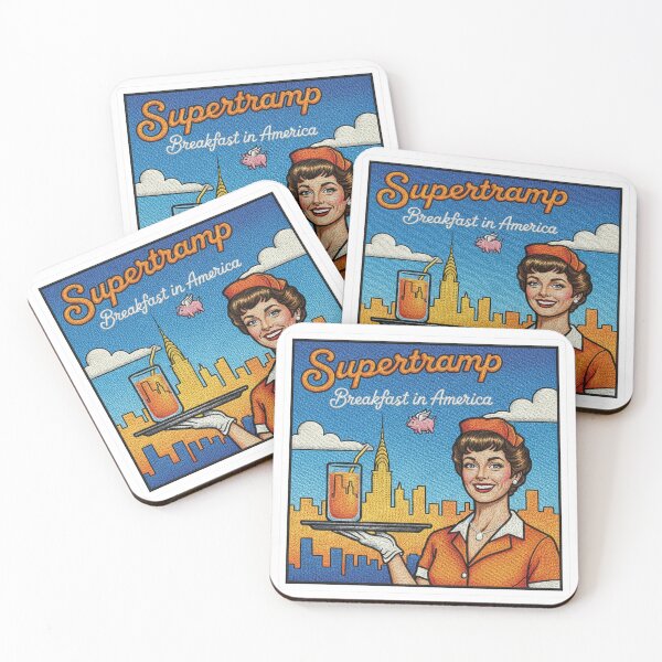 Item preview, Supertramp Breakfast in America Faux Embroidery Sticker Retro designed and sold by GeniePixel.
