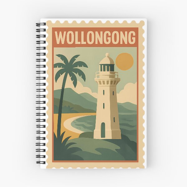 Item preview, Vintage Wollongong Stamp Design | Retro Australia Postmark Art | Classic Coastal Travel-Inspired Aesthetic designed and sold by PaintedPixels01.