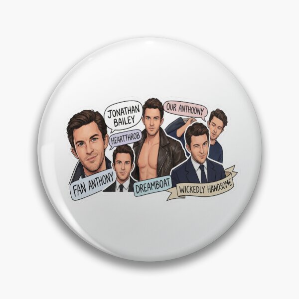 Artikelvorschau, Jonathan Bailey Collage-Sticker – Fan-Art für Anthony, Herzensbrecher und Traummann entworfen und verkauft von Gurjeetpixelart.