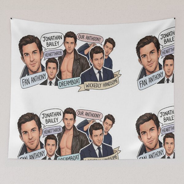 Item preview, Jonathan Bailey Collage Sticker – Fan Anthony, Heartthrob & Dreamboat Fan Art designed and sold by Gurjeetpixelart.