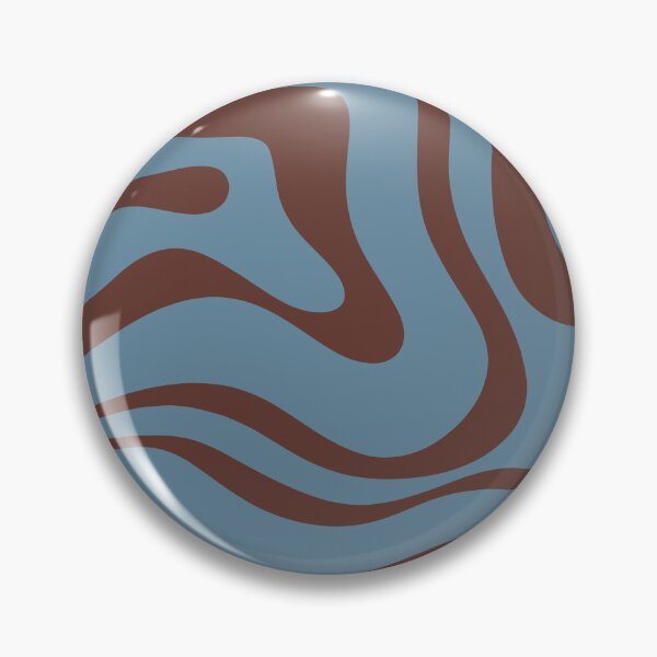 Item preview, Abstract Modern Retro Liquid Swirl Pattern in Blue and Brown designed and sold by kierkegaard.