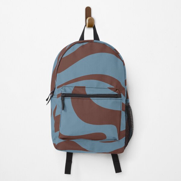 Item preview, Abstract Modern Retro Liquid Swirl Pattern in Blue and Brown designed and sold by kierkegaard.