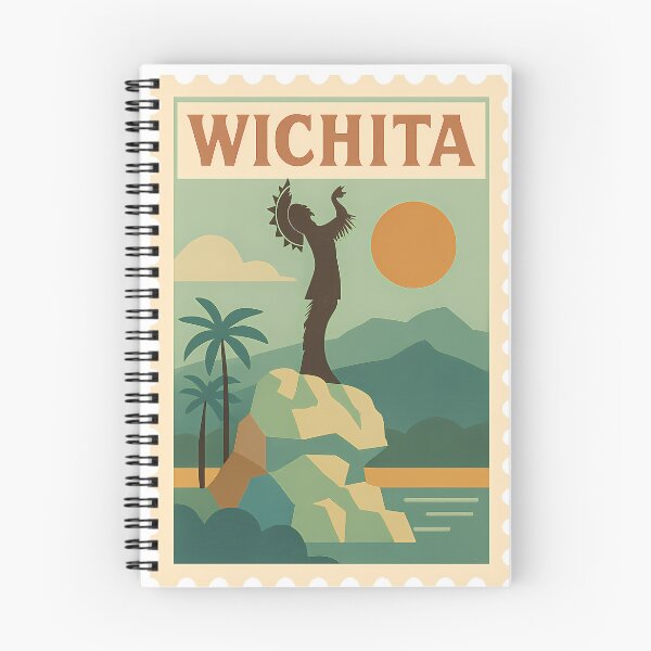 Item preview, Vintage Wichita Stamp Design | Retro Kansas Postmark Art | Classic Midwest Travel-Inspired Aesthetic designed and sold by PaintedPixels01.
