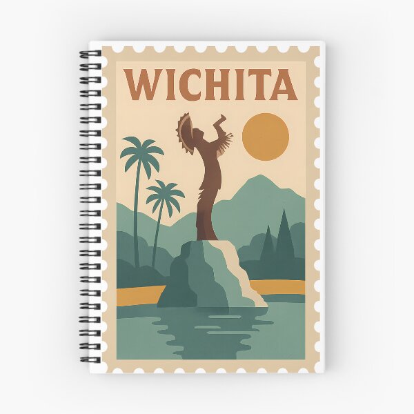 Item preview, Vintage Wichita Stamp Design | Retro Kansas Postmark Art | Classic Midwest Travel-Inspired Aesthetic designed and sold by PaintedPixels01.
