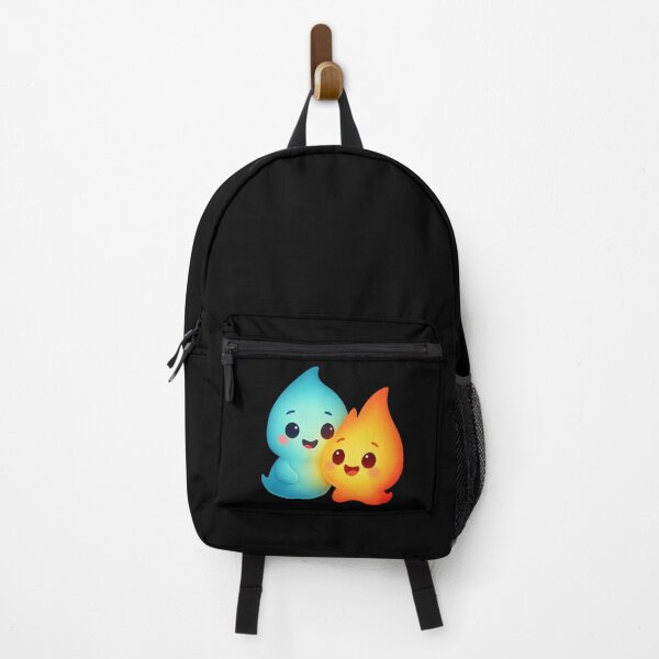 Item preview, Blue & Fire Spirits – Cute Elemental Duo Character Design designed and sold by VickeeOfficial.