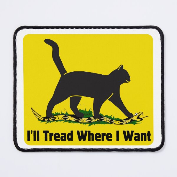 Item preview, Don't tread on me Parody Cat designed and sold by Holy Coast Threads (Formerly ChristianFlower).