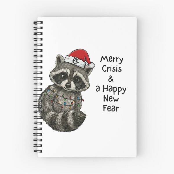 Item preview, Merry Crisis Raccoon - Happy New Fear Christmas Meme designed and sold by TeezOfMadness.