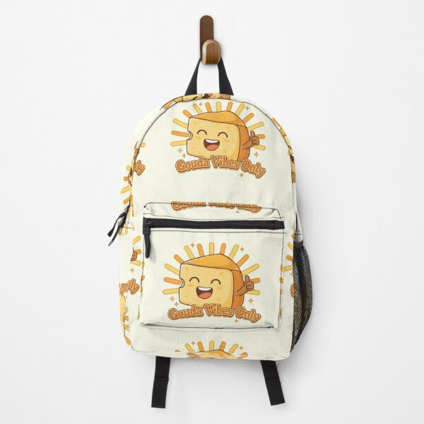 Item preview, Gouda Vibes Only Cheese Pun: Cute Motivational Food Cartoon designed and sold by KiddoCavePrints.
