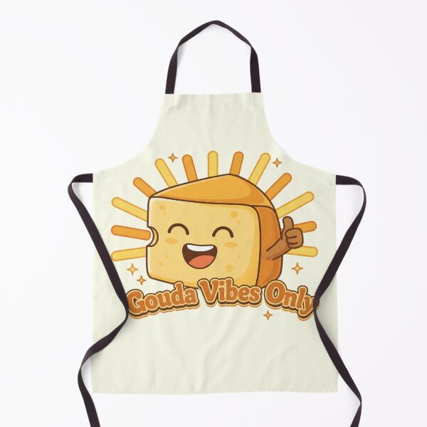 Item preview, Gouda Vibes Only Cheese Pun: Cute Motivational Food Cartoon designed and sold by KiddoCavePrints.