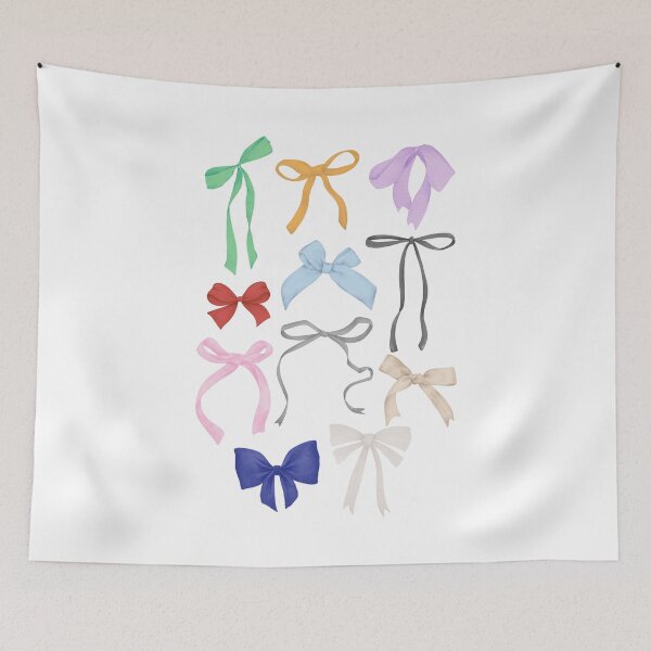 Item preview, Cute Preppy Ribbon Bows Collage designed and sold by SaltedBeachPaperie.