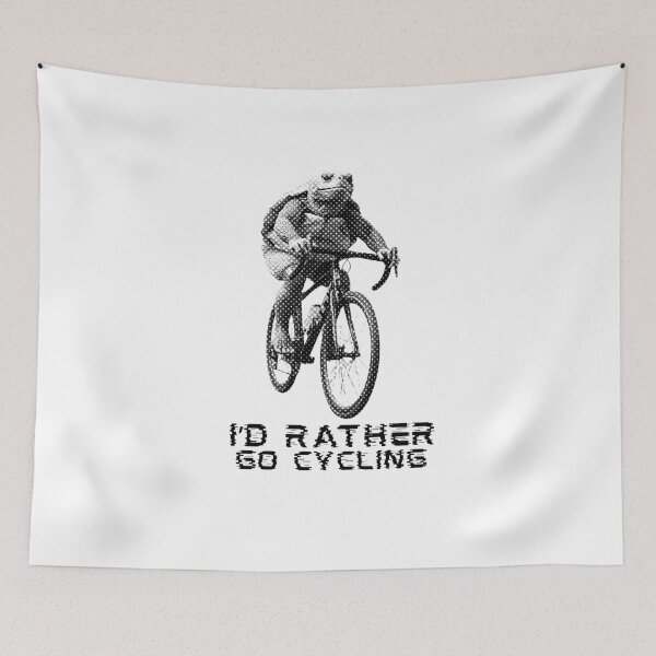Item preview, I'd Rather Go Cycling Funny Turtle Cyclist designed and sold by TrueArtsStore.