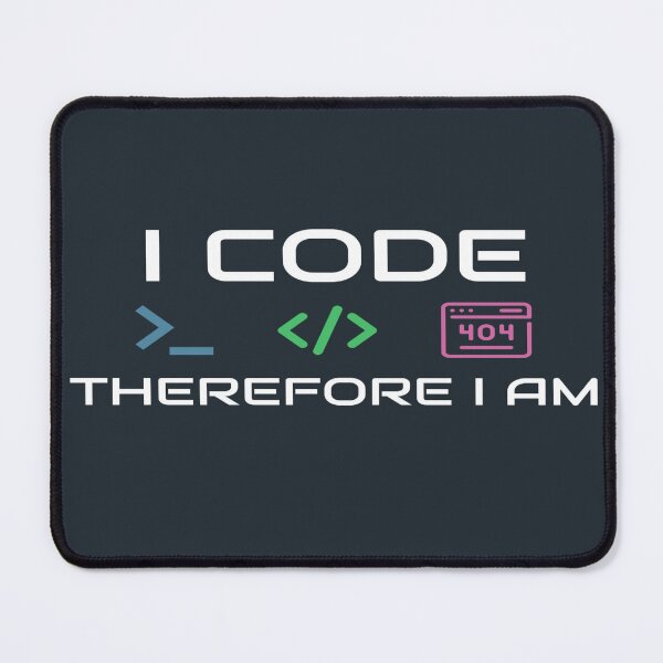 Item preview, I Code Therefore I Am | Funny Programmer Gift | Developer Geek Motto with 404 Error Code designed and sold by IvayloUzunov.