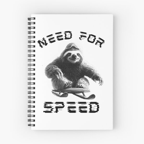 Item preview, Need For Speed Funny Sloth Sledding Halftone designed and sold by TrueArtsStore.