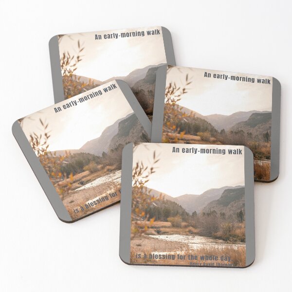 Item preview, An early morning walk is a blessing for the whole day. Hiking Mountain Quote designed and sold by TeeArtWorld.