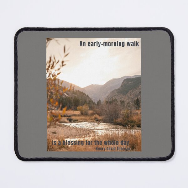 Item preview, An early morning walk is a blessing for the whole day. Hiking Mountain Quote designed and sold by TeeArtWorld.