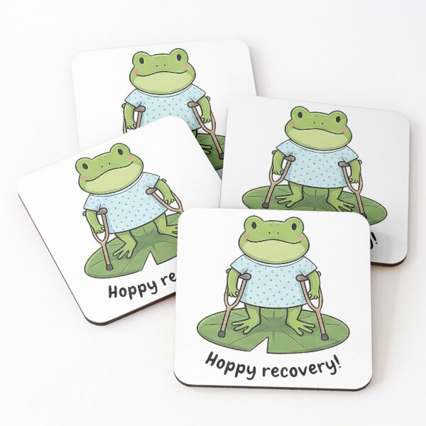 Item preview, Cute Frog Hoppy Recovery Get Well Soon designed and sold by k3rstman1.
